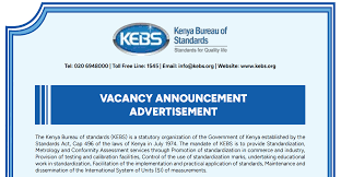 KEBS 2026/2027 Recruitment Application Portal : How to Apply, Deadline, Requirements./https://jobnodes.com/